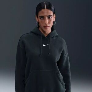 Nike Black Phoenix Fleece Essential Oversized Hoodie Small